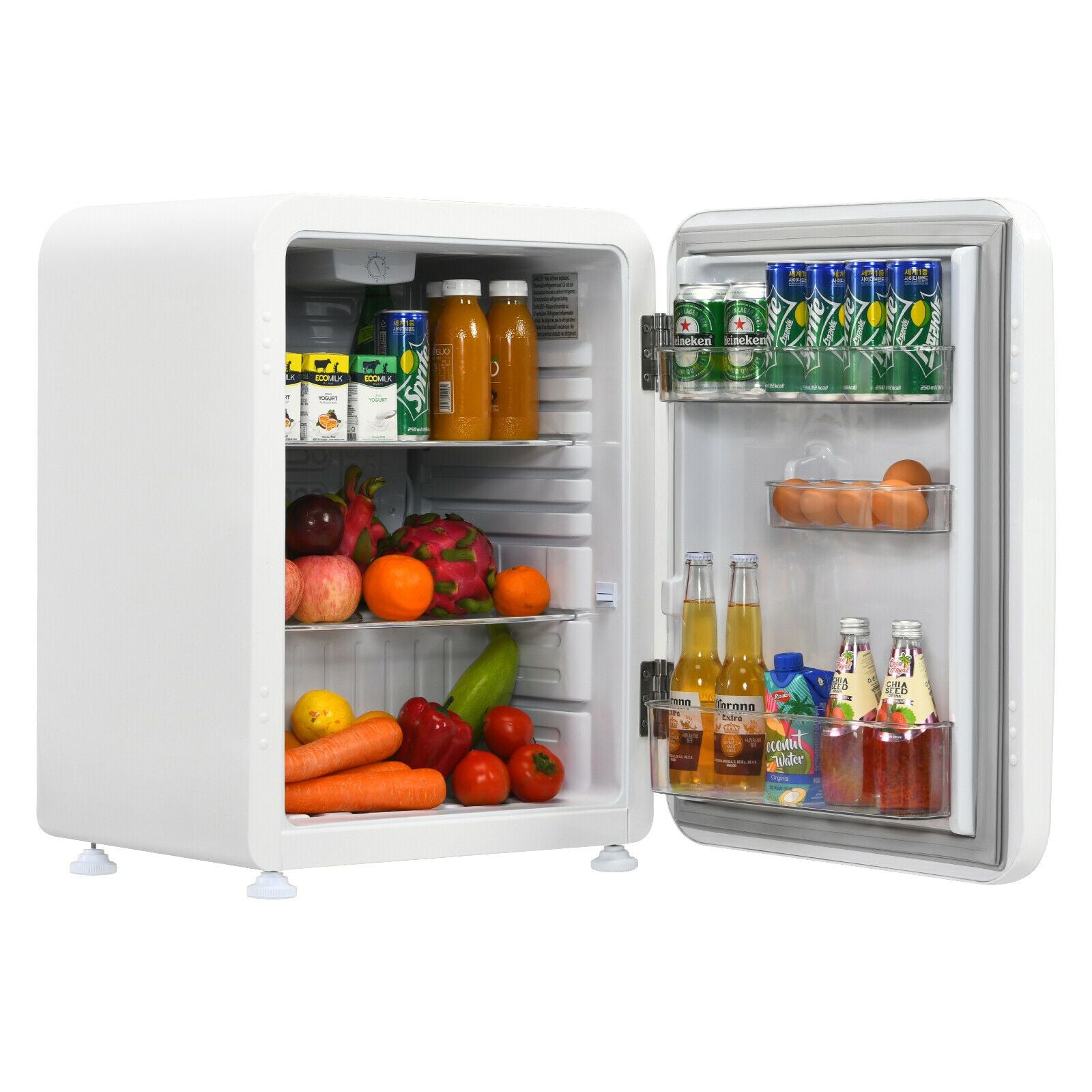 68L Compact Refrigerator with LED Light and Adjustable Thermostat